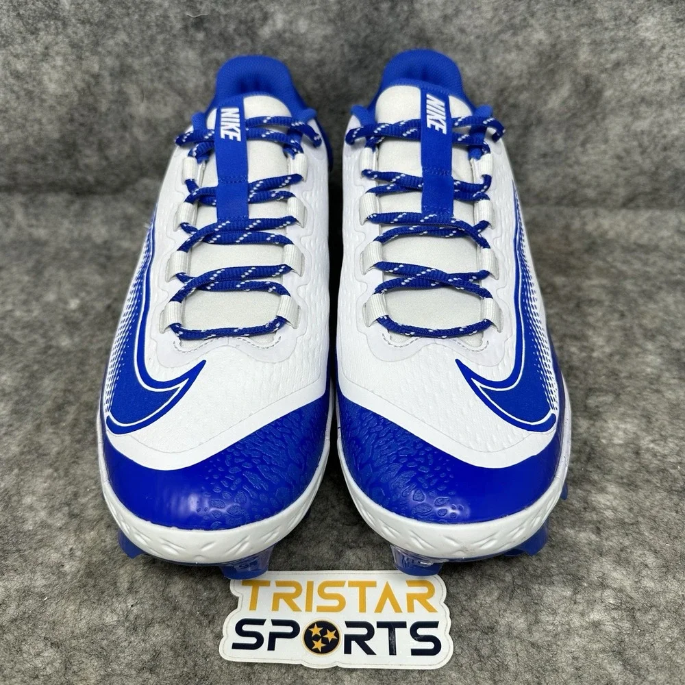 Nike Alpha Huarache 4 Elite MCS Baseball Cleats Men Sz 11.5 Blue White Molded